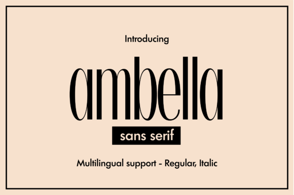 Ambella Typeface: A Minimalist Choice for Editorial Design
