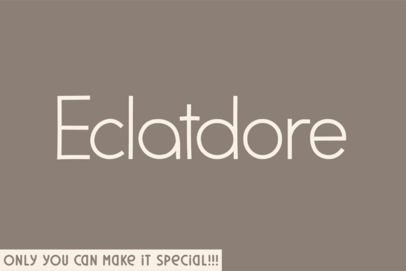 Eclatdore: The Handcrafted Sans Serif Font for Marketers