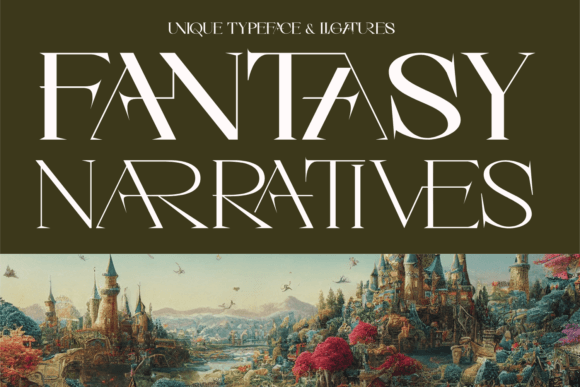 Fantasy Narratives Typeface for Editorial Design
