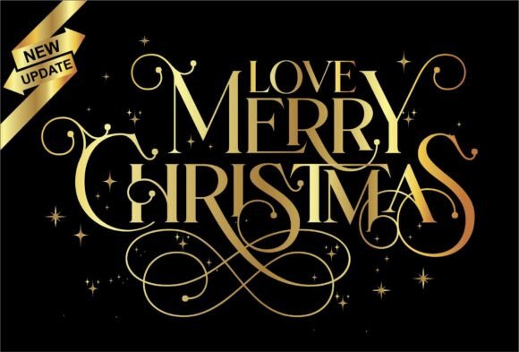 Love Merry Christmas Font for Makers