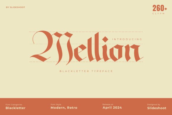 Mellion Blackletter Font Review for Web Design