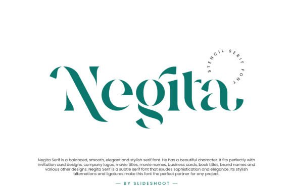 Negita: A Stencil Serif Font for Digital Branding