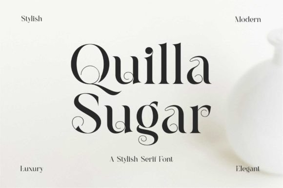 Quilla Sugar: A Stylish Serif Font for Makers