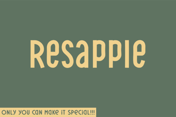 Resapple: A Handcrafted Sans Serif Font for Makers