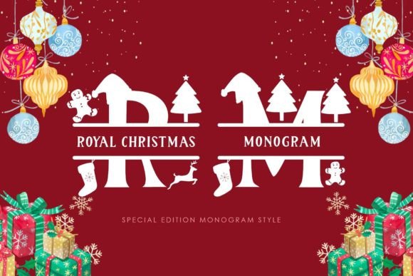 Royal Christmas Monogram: A Premium Display Font for Editorial Design