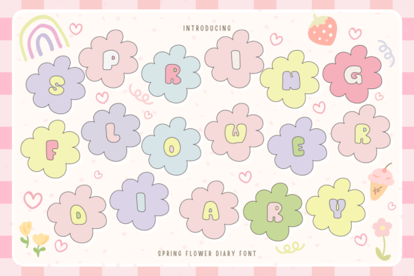 Spring Flower Diary Font for Campaigns