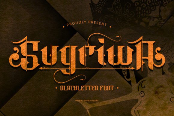 Sugriwa Typeface: Bold Blackletter for Modern Brands